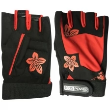 Перчатки для фитнеса 5106-RM, цвет: черный+красный, размер: М