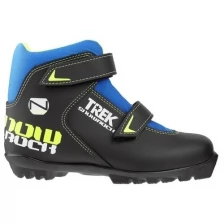 Trek Ботинки лыжные TREK Snowrock NNN ИК, цвет чёрный, лого лайм неон, размер 36